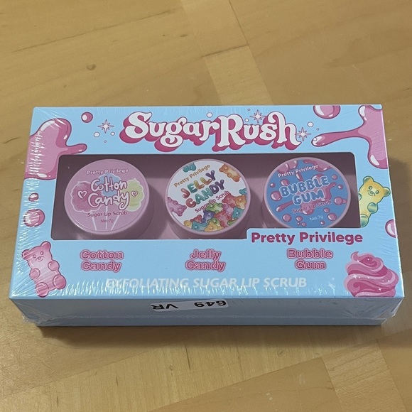 Sugar Rush Other - Sugar Rush Pretty Privilege Lip Balm Set - Cotton Candy, Jelly Candy, Bubble Gum